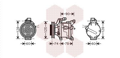 VAN WEZEL Компрессор, кондиционер 5300K445